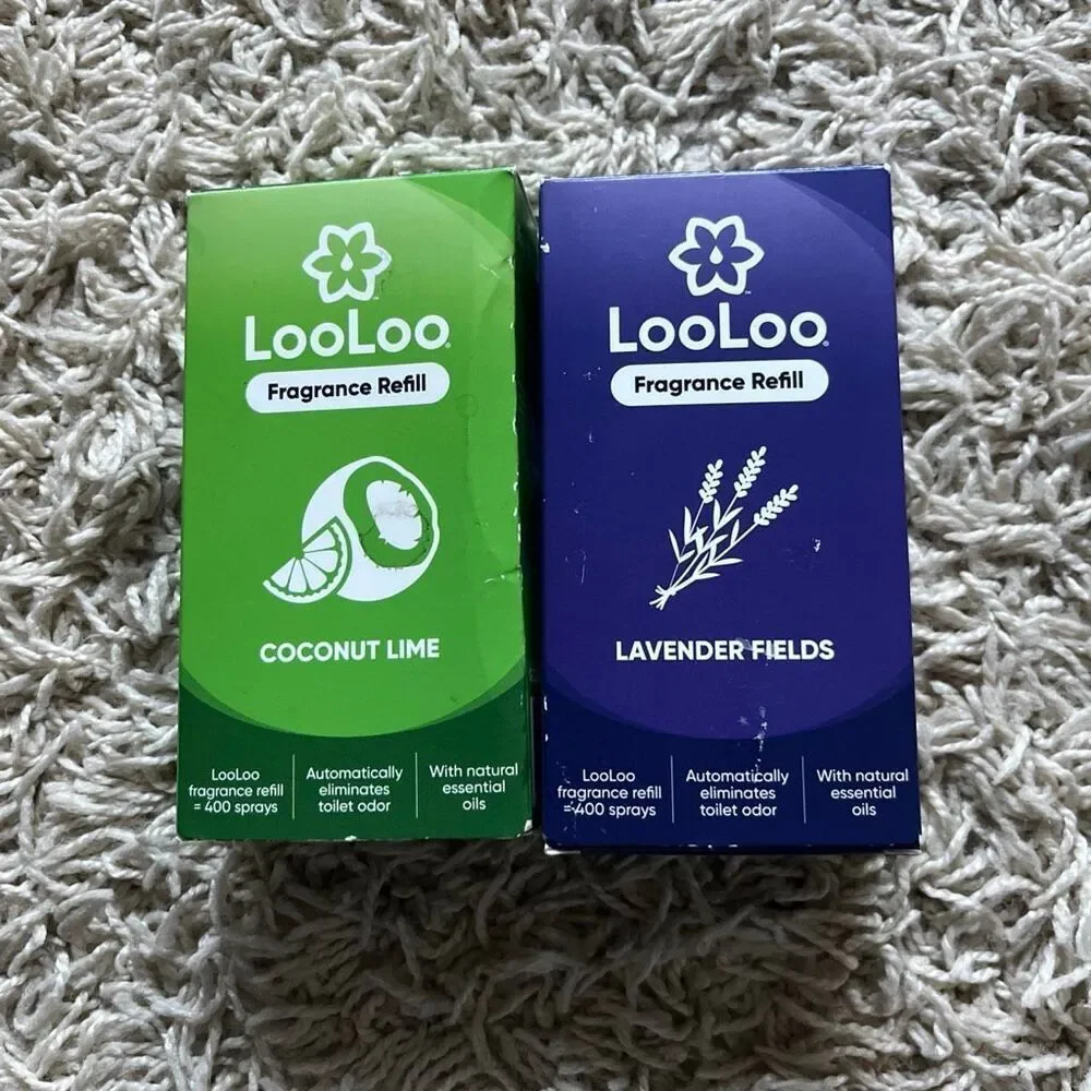 LooLoo Touch Free Toilet Freshener Fragrance Refill (2) Coconut Lime & Lavender